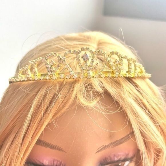 Gold Tiara! NEW Pageant/ Wedding/Sweet 16/Princess/Queen main image 5